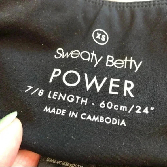 Sweaty Betty Power 7/8 Length Yoga Pants Leggings Panel Black: XS - Picture 5 of 11